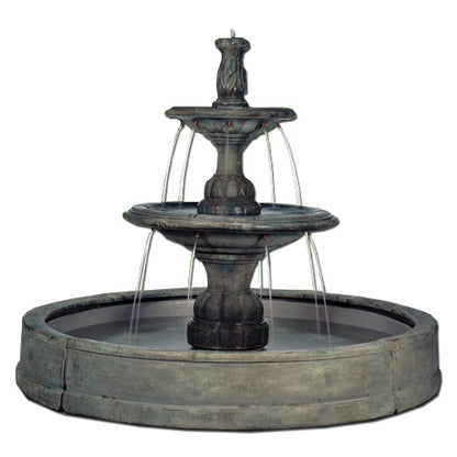 Small Contemporary Tier Fountain in Valencia Pool