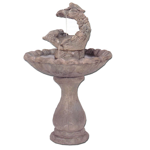 Classic Springtime Fountain with water flowing