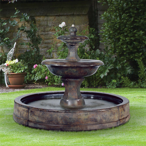 Barrington Tiered Outdoor Fountain in Valencia Pool