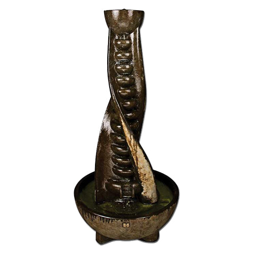 Helix Fountain outdoor water feature with modern design