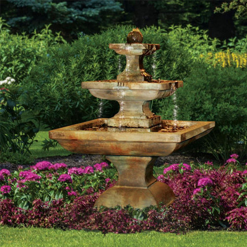 Tall Equinox Fountain with water flowing