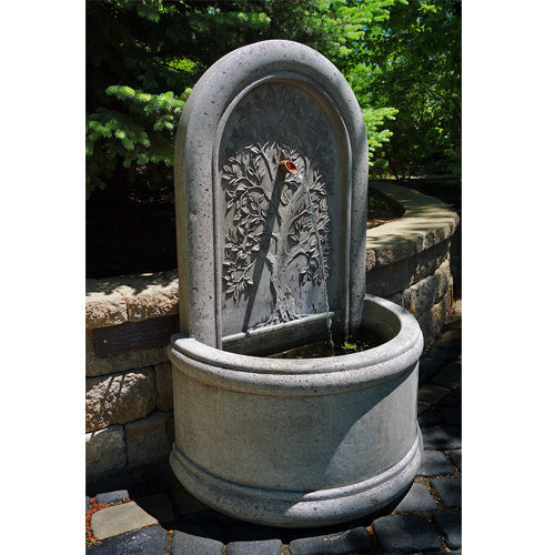 Tree of Life Garden Fountain with water flowing