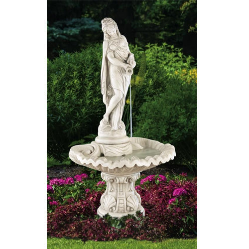 Rosalie Fountain outdoor water feature with tiered design and decorative base