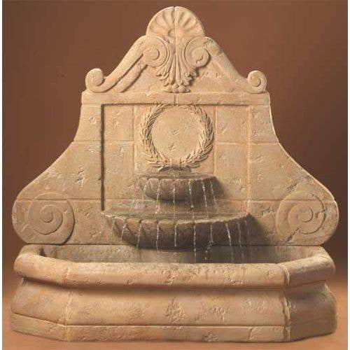 Senate Cast Stone Wall Outdoor Fountain with water flowing