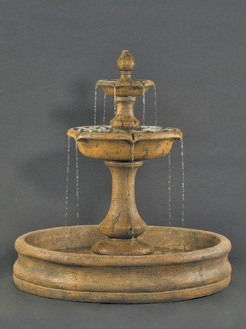 Large Verona 2 Tiers Outdoor Fountain With 55 Inch Basin