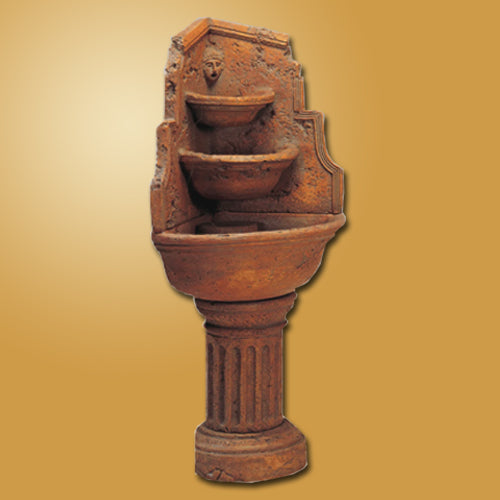 Acropolis Corner Outdoor Water Fountain with LED Lights