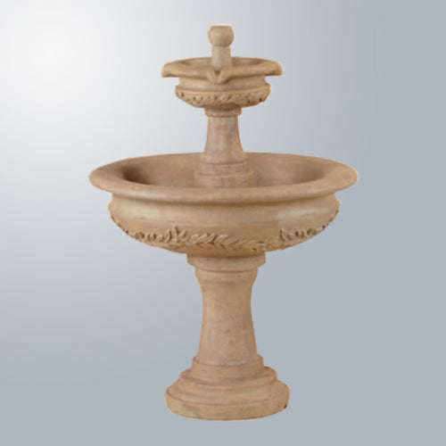 Alloro Garland Two Tier Fountain in a garden setting