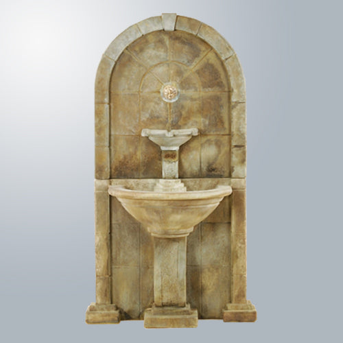 Amalfi Wall Outdoor Water Fountain for Spout with water flowing