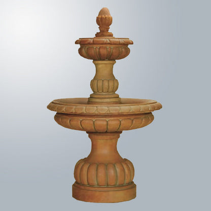Ambra Two Tier Fountain with water flowing
