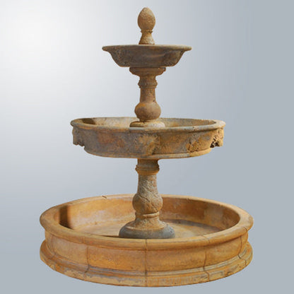 Antica Provence Courtyard Fountain with water flowing