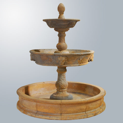 Antica Provence Courtyard Fountain with water flowing