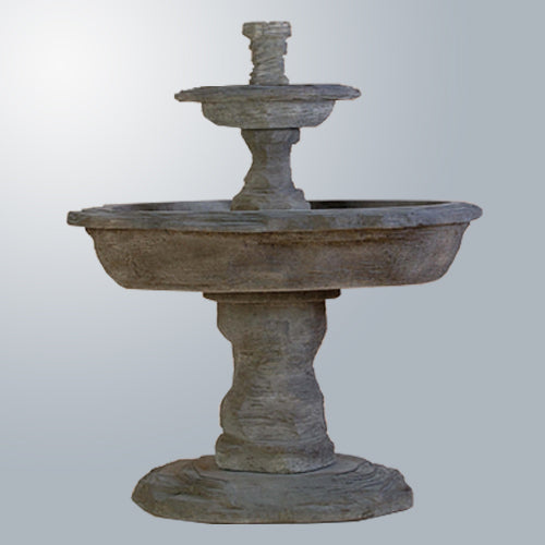Artesia Slate Two Tier Outdoor Water Fountain with water flowing