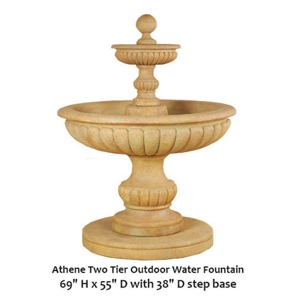 Athene Two Tier Outdoor Water Fountain