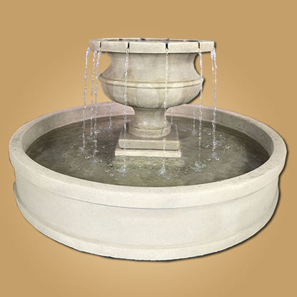 Aventino Pond Fountain with water flowing