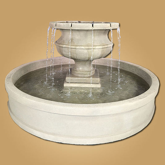 Aventino Pond Fountain with water flowing