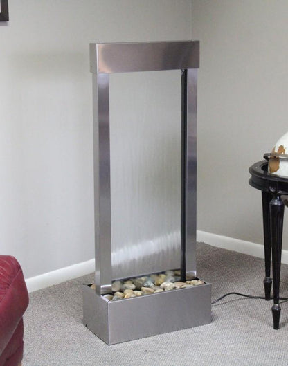 Bantam River Floor Fountain with water flowing