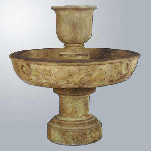 Bottini Outdoor Water Fountain with tiered design and decorative basin