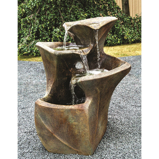 Cascading Pools Fountain with water flowing