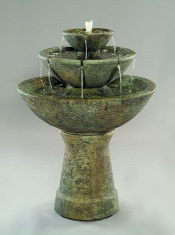 Tall 3 Tier Color Bowl Fountain with Lips