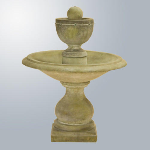 Carrara Urn Fountain with water flowing
