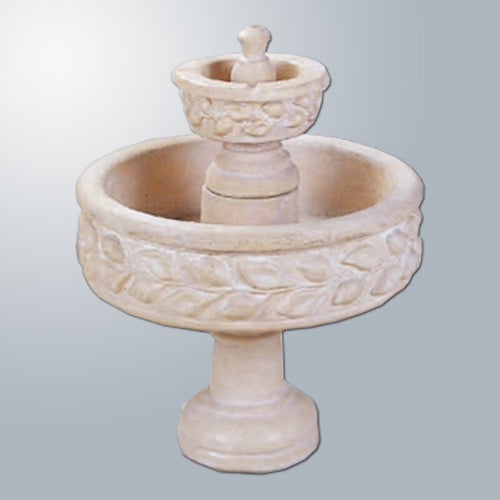 Deruta Two Tier Fountain with water flowing