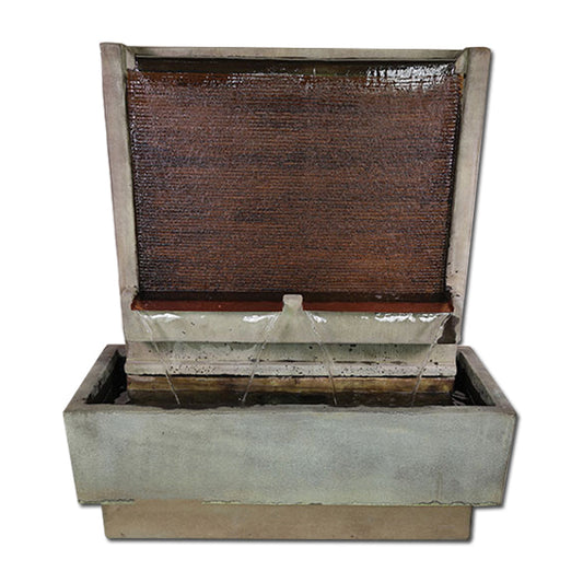 Double Brentwood Wall Fountain with two tiers and decorative accents