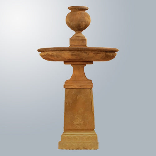 Etruria Urn Tall Fountain in a garden setting