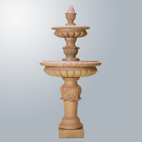 Fonte Acanto Outdoor Water Fountain with detailed acanthus leaf design