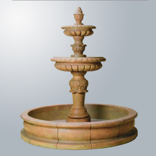 Fonte Acanto Pond Outdoor Water Fountain with water flowing