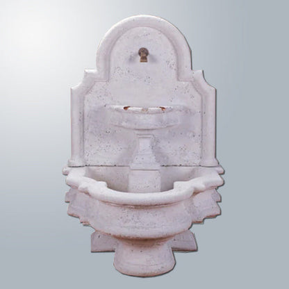 Foro Vesuvio Wall Outdoor Water Fountain with basin and spigot
