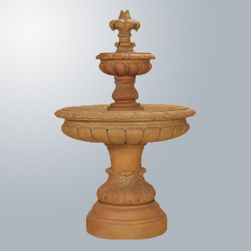 Frascati Two Tier Fountain in a garden setting