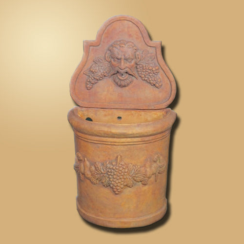 Gargoyle Fountain with water flowing