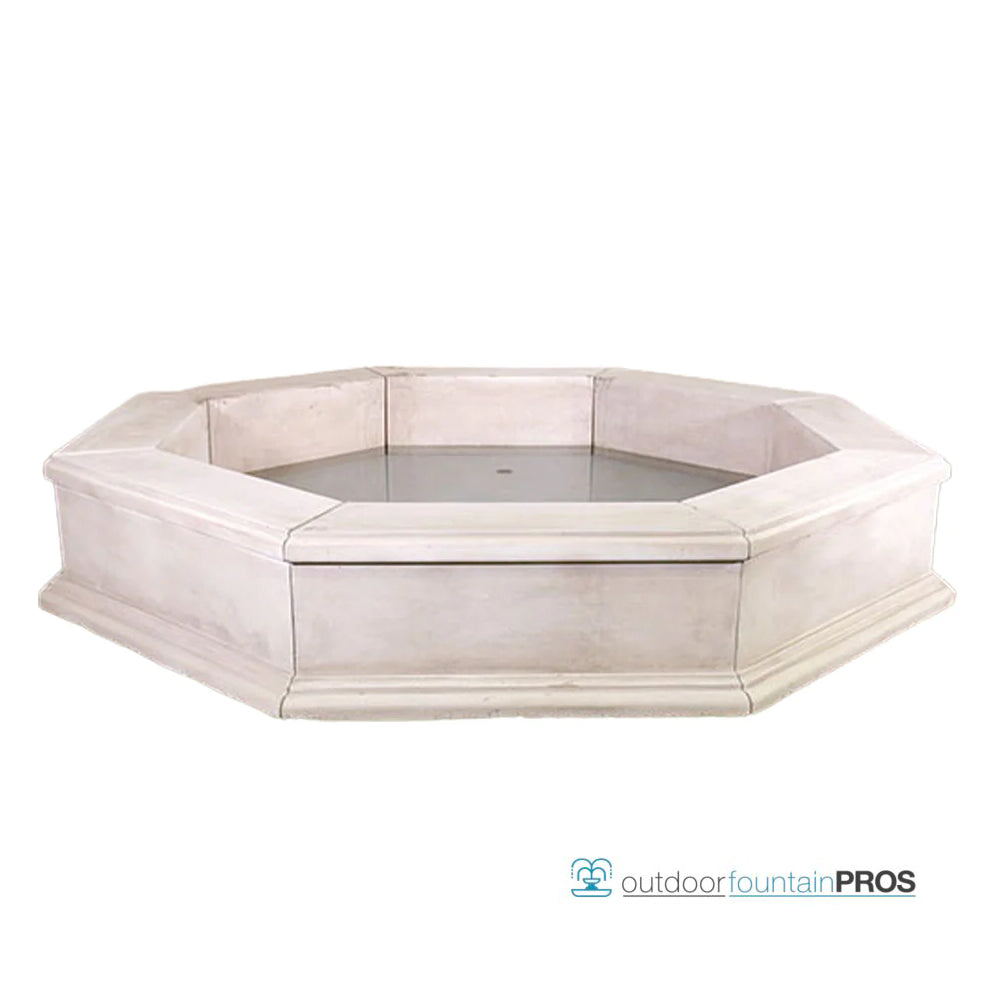 Giannini Fountain Octavius Easy Basin in a garden setting