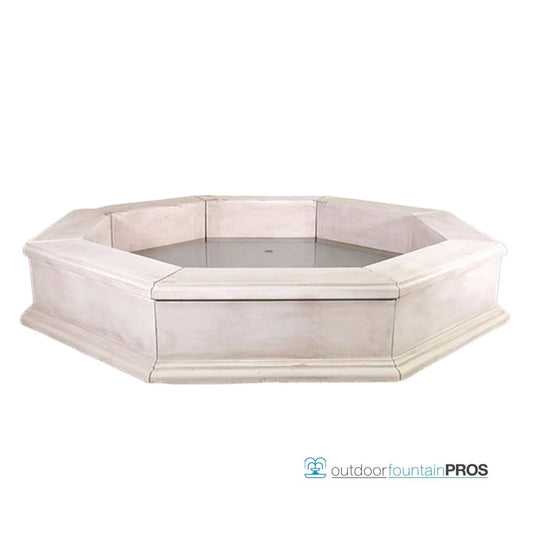 Giannini Fountain Octavius Easy Basin in a garden setting