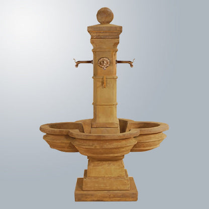 Grand Avignon Courtyard Fountain with water flowing