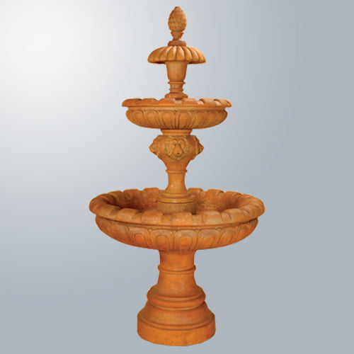 Grimaldi Lion Three Tier Fountain outdoor water feature