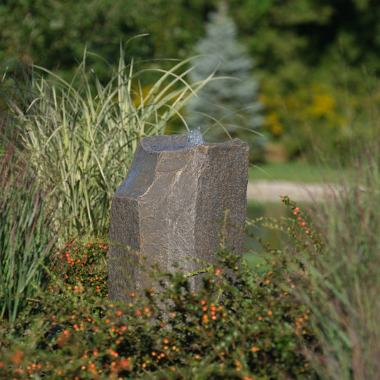 Hollow Springs Garden Rock Fountain with water flowing