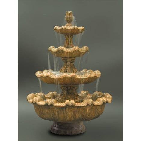 Italian 4 Tier Outdoor Water Fountain with Basin