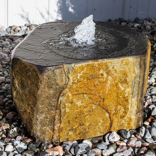 Keki Stone Outdoor Fountain with water flowing