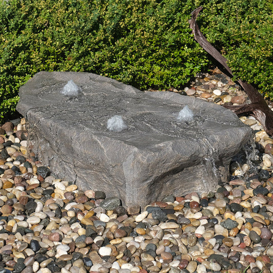 Manistique Falls Stone Outdoor Fountain with water flowing