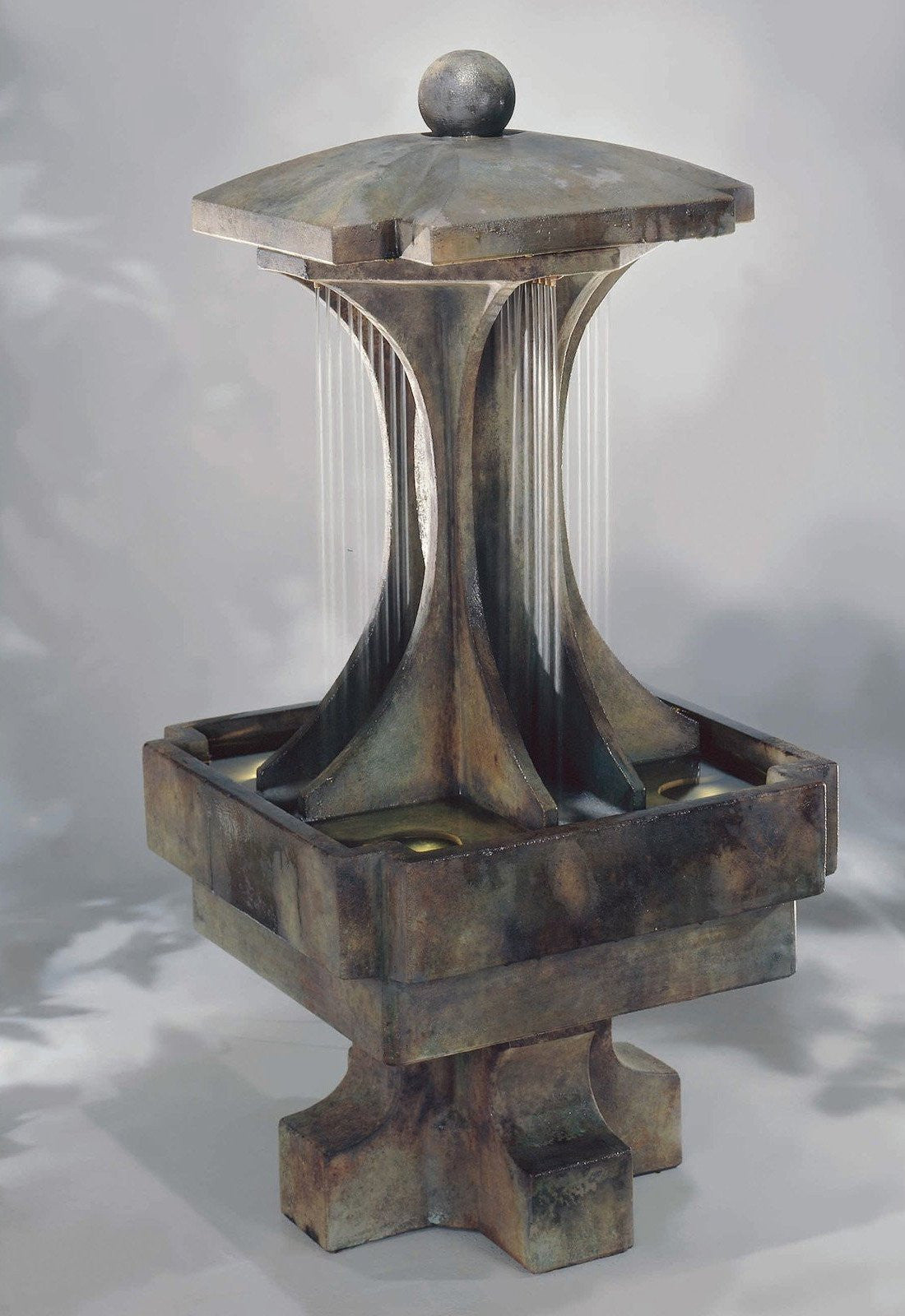 LaCrosse Fountain outdoor water feature with cascading tiers and decorative base