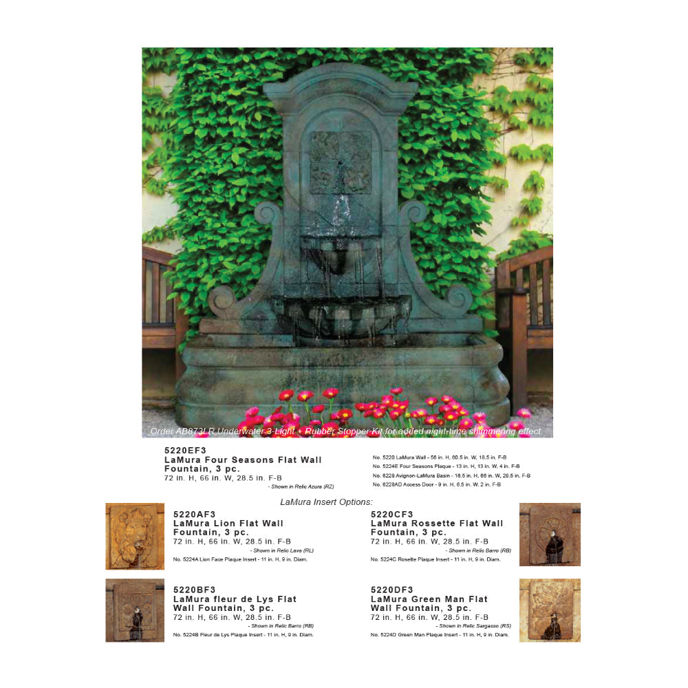 LaMura Green Man Flat Wall Fountain