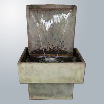 Lamina Wall Fountain Tall outdoor water feature