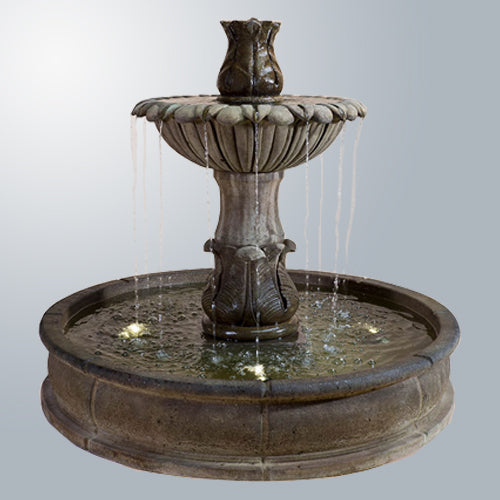 Laurus Pond Fountain with water flowing