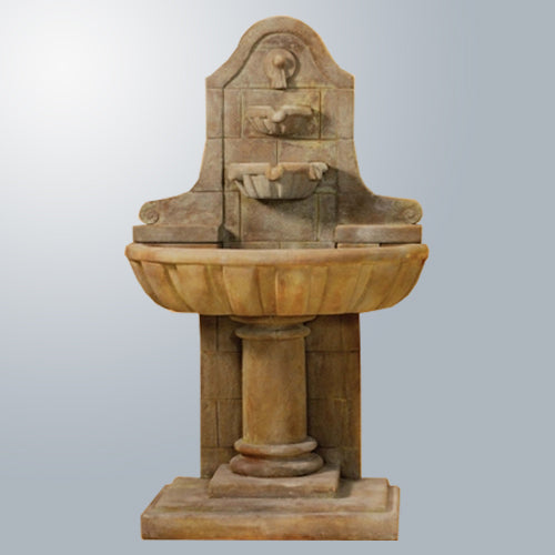 Lido Wall Outdoor Fountain with water flowing