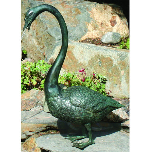 Brass Baron Long Neck Goose Garden Pool Accent Sculpture