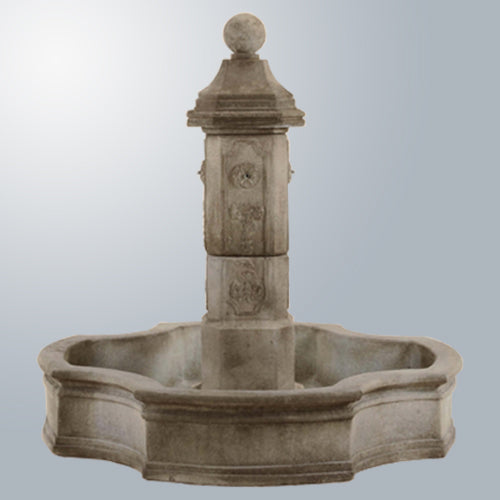 Lorraine Pond Fountain with water flowing