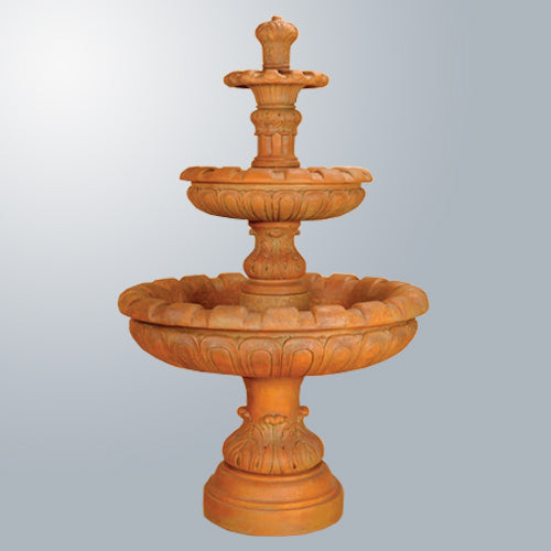 Louis XV Three Tier Fountain in a garden setting