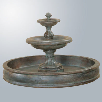 Mantova Tiered Pond Outdoor Water Fountain with water flowing