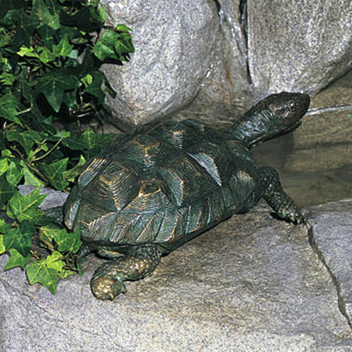 Brass Baron Medium Turtle Garden Accent